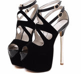 Cut-Outs Ankle Strap Sandals
